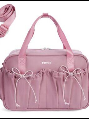 Small Gym Bag with Wet Compartment & Adjustable Strap, Water-Resistant Polyester